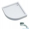 Schedpol Schedline Favory Plus brodzik półokrągły 90x90x16cm White Stone 3ST.F1O-9090/B/ST